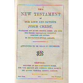 THE NEW TESTAMENT (Nový zákon, bible, anglicky)